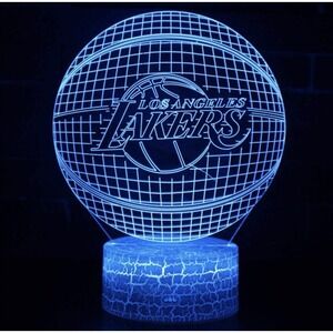 Los Angeles Lakers Basketball Touch Lamp 7 Colors LED Night Light Lamp Decor